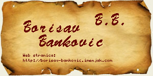 Borisav Banković vizit kartica